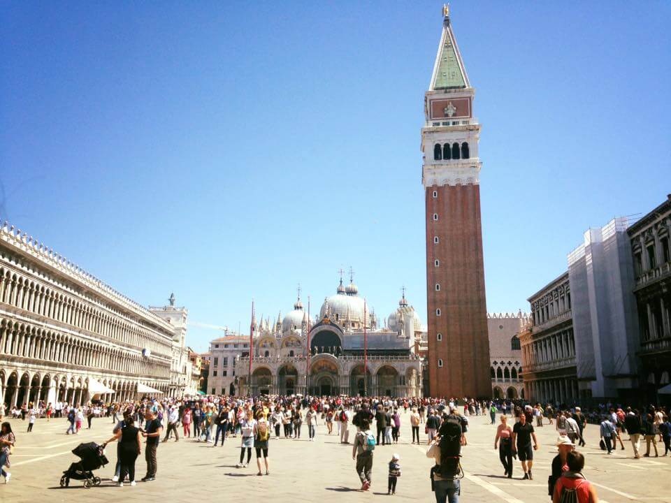 Saint Mark's Square in Venice with tourists