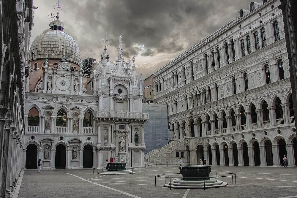 The entrance to the Doge's Palace